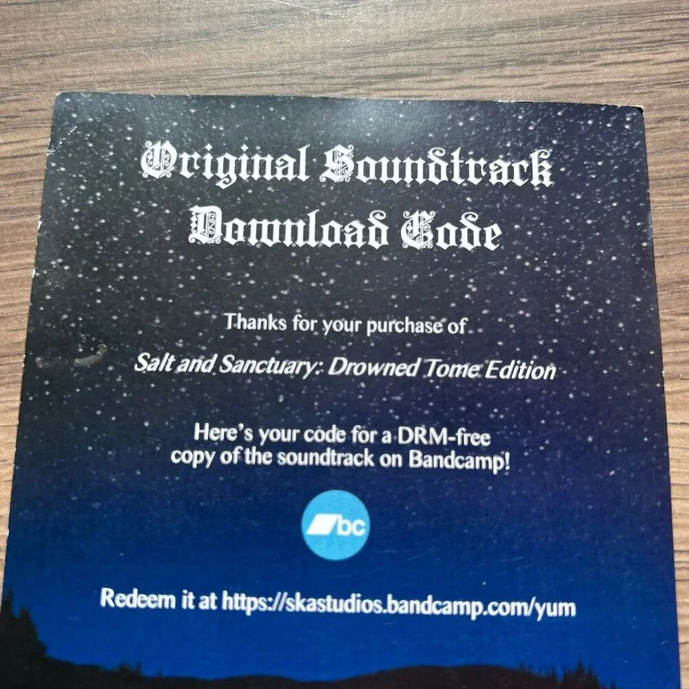 Salt and Sanctuary Manual / Soundtrack insert